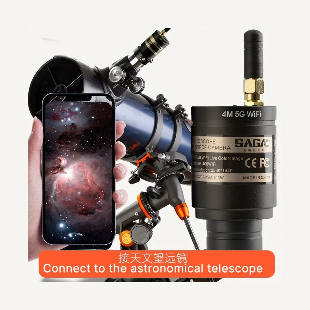 SAGA WiFi Digital Eyepiece for Microscope & Telescope (Antenna) 2