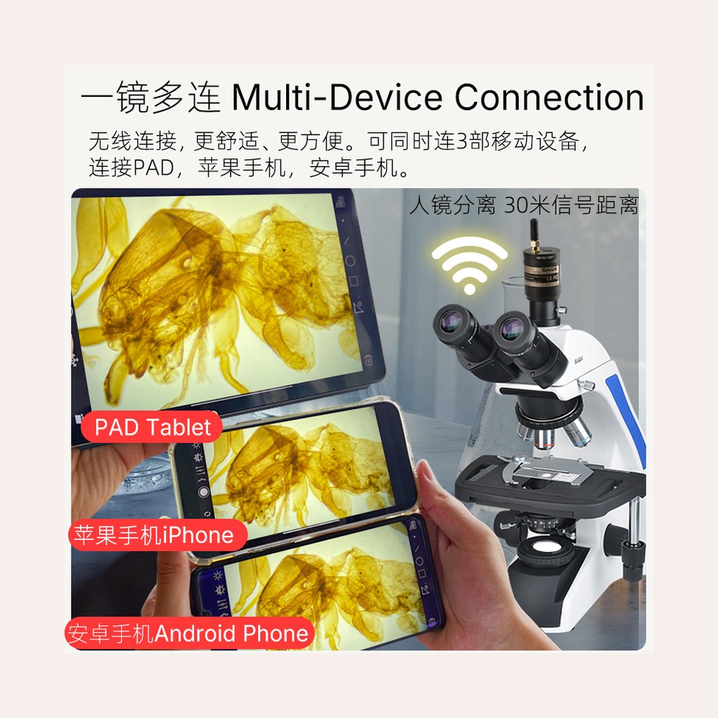 SAGA WiFi Digital Eyepiece for Microscope & Telescope (Antenna) 3