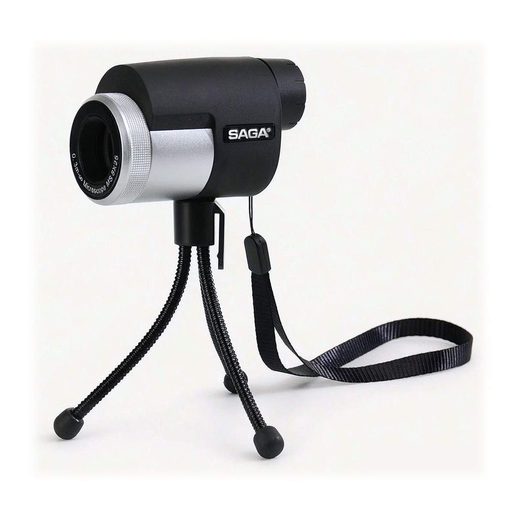 SAGA Zhangzhongbao 8X25 / 10X25 Monocular (Black / Silver)
